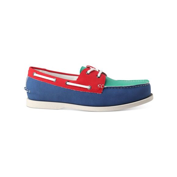 CLUBROOM Mens Green Color Block Comfort Elliot Round Toe Lace-Up Boat Shoes 11 M - Picture 2 of 2
